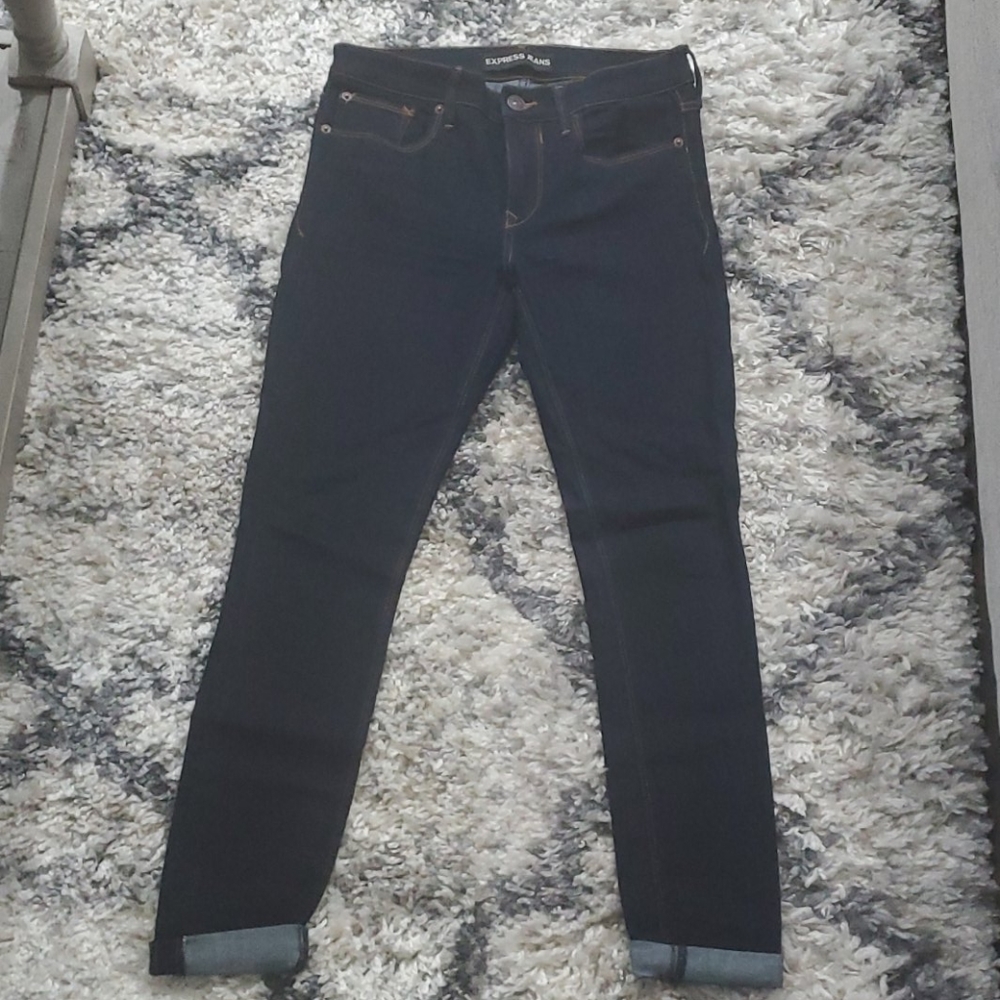 Express Dark Wash Midrise Jean Leggings
